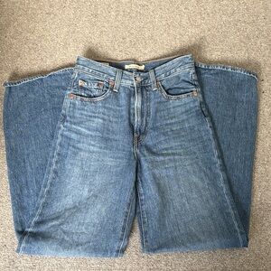 Levi's Wide Leg Flare Jeans in Blue Denim